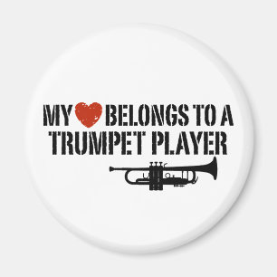 My Heart Trumpet Player Magnet