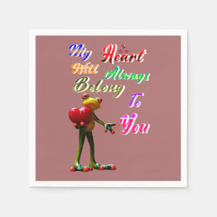 My Heart Will Always Belong To You Napkin