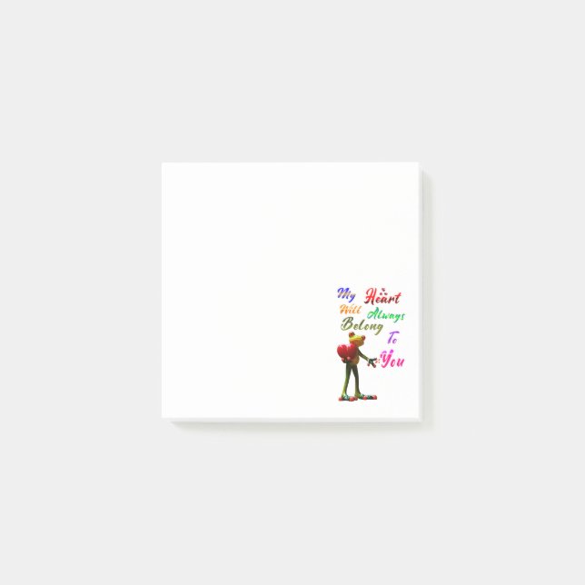My Heart Will Always Belong To You Post-it Notes (Front)