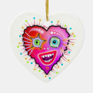 MY HEART WILL GLOW ON CERAMIC ORNAMENT