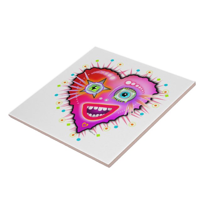 MY HEART WILL GLOW ON CERAMIC TILE (Side)