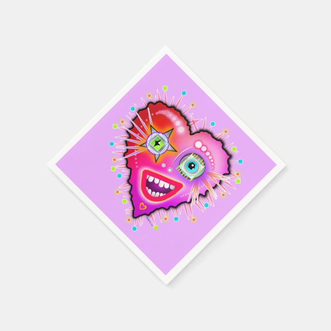 MY HEART WILL GLOW ON NAPKIN (Corner)