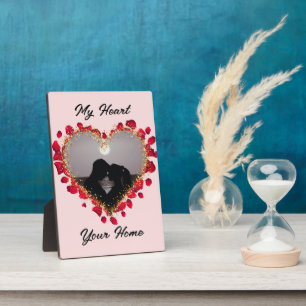 My Heart Your Home Heart Frame Custom Photo Plaque