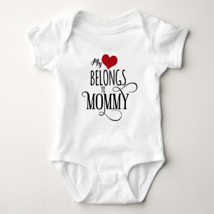 My Hearts Belongs To Mummy Baby Bodysuit