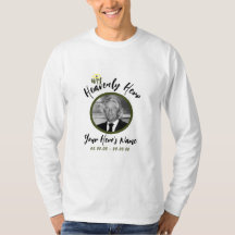 My Heavenly Hero Long Sleeve Memorial Tee White