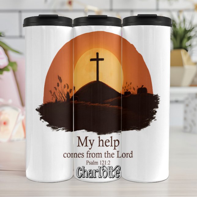 My Help Comes From The Lord Thermal Tumbler (Creator Uploaded)