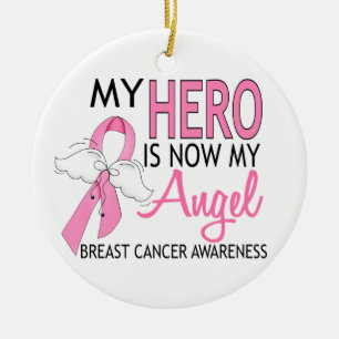 My Here Is Now My Angel Breast Cancer Ornament