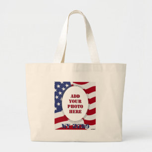 My Hero - Add Your Photo Large Tote Bag