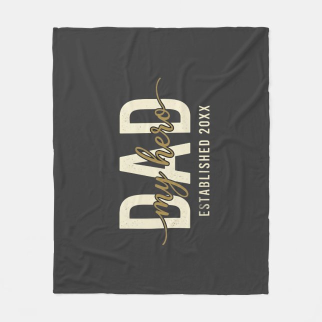My Hero Dad Since 20XX  Fleece Blanket (Front)