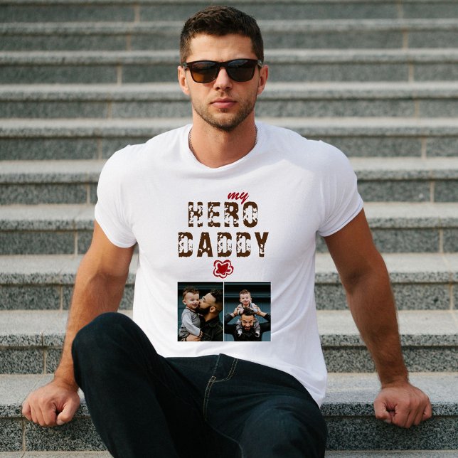 My Hero Daddy Father`s Day 2 Photo T-Shirt (Creator Uploaded)