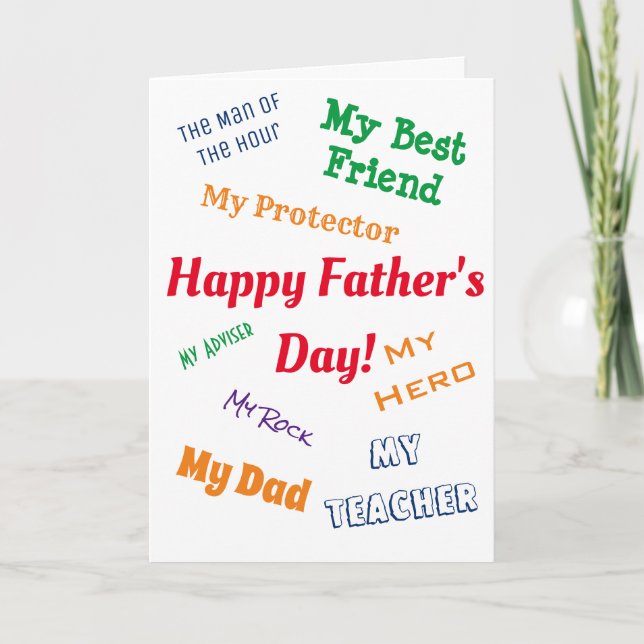 My Hero Father's Day Card (Front)