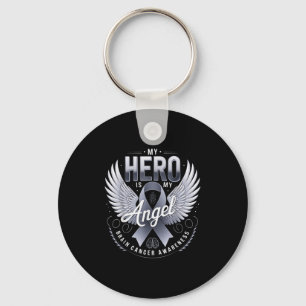 My Hero Is My Angel Brain Cancer Awareness Hero An Key Ring