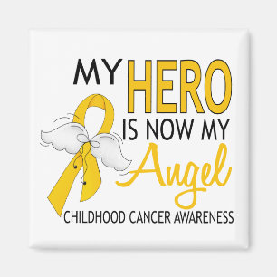 My Hero Is My Angel Childhood Cancer Magnet