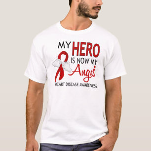 My Hero Is My Angel Heart Disease T-Shirt