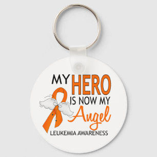 My Hero Is My Angel Leukaemia Key Ring