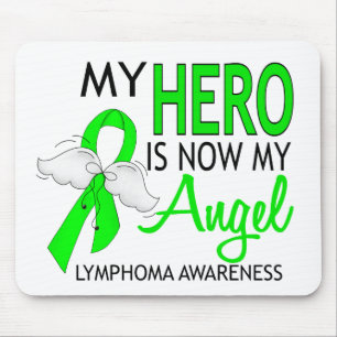 My Hero Is My Angel Lymphoma Mouse Pad