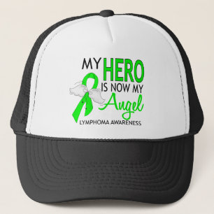 My Hero Is My Angel Lymphoma Trucker Hat