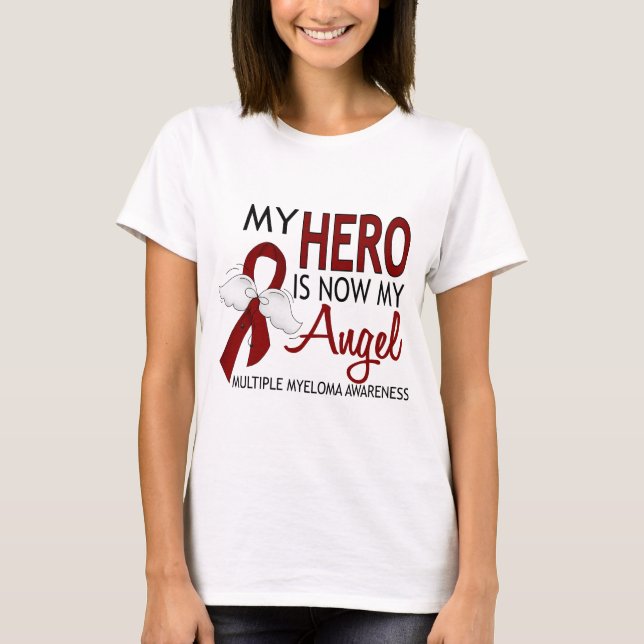 My Hero Is My Angel Multiple Myeloma T-Shirt (Front)