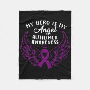 My Hero Is Now Angel Heimerheimer Awareness Costum Fleece Blanket