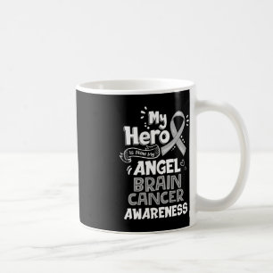 My Hero Is Now My Angel Brain Cancer Awareness Gre Coffee Mug