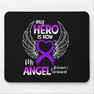 My Hero Is Now My Angel Heimerheimer's Awareness 1 Mouse Pad