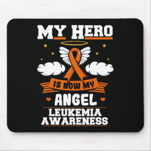 My Hero Is Now My Angel Leukaemia Green Ribbon Clo Mouse Pad