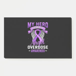 My Hero is Now My Angel Overdose Awareness Support Post-it Notes