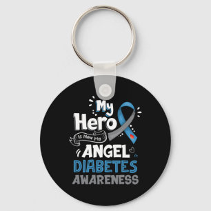 My Hero Is Now My Angel T1D Diabetes Awareness Gi Key Ring