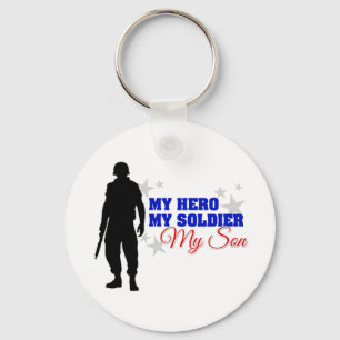 My Hero, My Soldier, My Son Key Ring