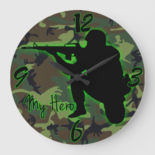 My Hero Round (Large) Large Clock (Front)