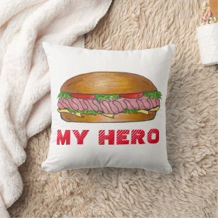 MY HERO Submarine Sandwich Grinder Hoagie Sub Cushion