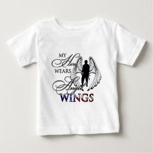 My Hero Wears Angel Wings Baby T-Shirt