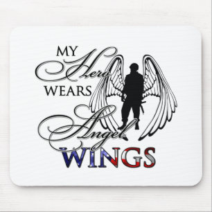 My Hero Wears Angel Wings Mouse Pad