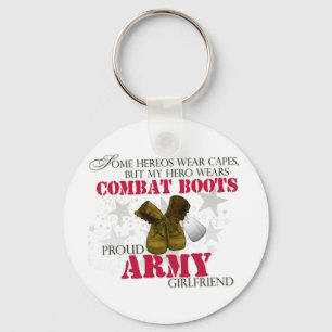 My Hero wears Combat Boots - Army Girlfriend Key Ring
