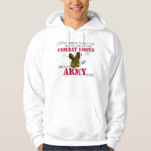 My Hero wears Combat Boots - Army Wife Hoodie
