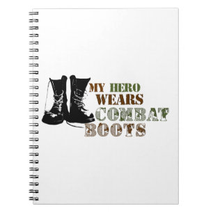 My Hero Wears Combat Boots Notebook