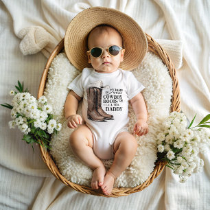 My Hero Wears Cowboy Boots Baby Bodysuit