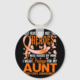 My Heroes I Wear Orange For My Aunt Rsd Crps Aware Key Ring