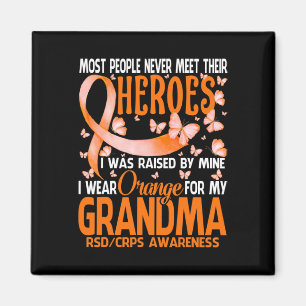 My Heroes I Wear Orange For My Grandma Rsd Crps Aw Magnet