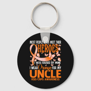 My Heroes I Wear Orange For My Unlce Rsd Crps Awar Key Ring