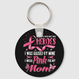 My Heroes I Wear Pink For My Mum Breast Cancer Key Ring