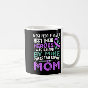 My Heroes I Wear Purple For My Mom Heimer Awarenes Coffee Mug