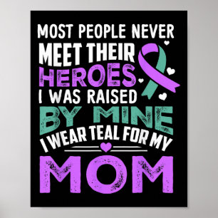 My Heroes I Wear Purple For My Mum Heimer Awarenes Poster