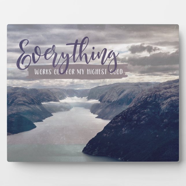 My Highest Good Plaque (Front)