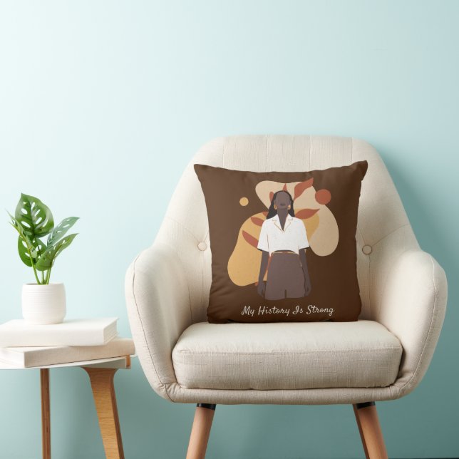 My History Is Strong - Black History Month Africa Cushion (Chair)