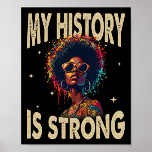 My History Is Strong Black History Month Afro Mela Poster