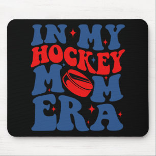 My Hockey Mum Era Groovy Ice Hockey Mum Mama Mothe Mouse Pad
