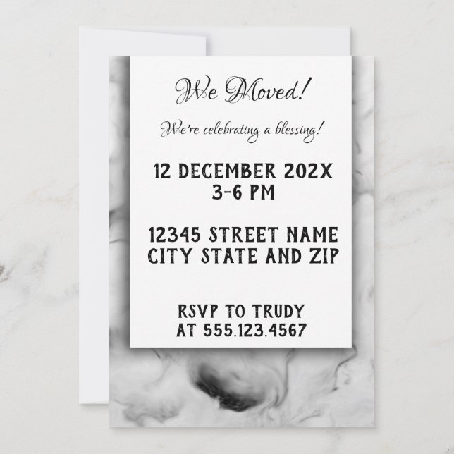 My Home Is My Sanctuary Home Blessing Inspiration  Invitation (Back)