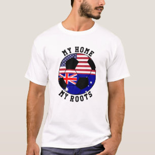 My Home My Roots Australia Flag Soccer T-Shirt