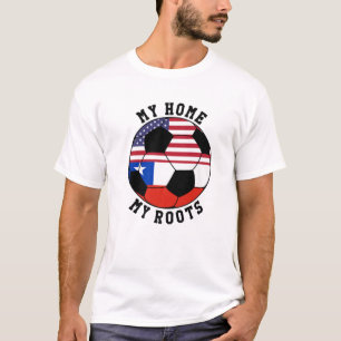 My Home My Roots Chile Flag Soccer T-Shirt